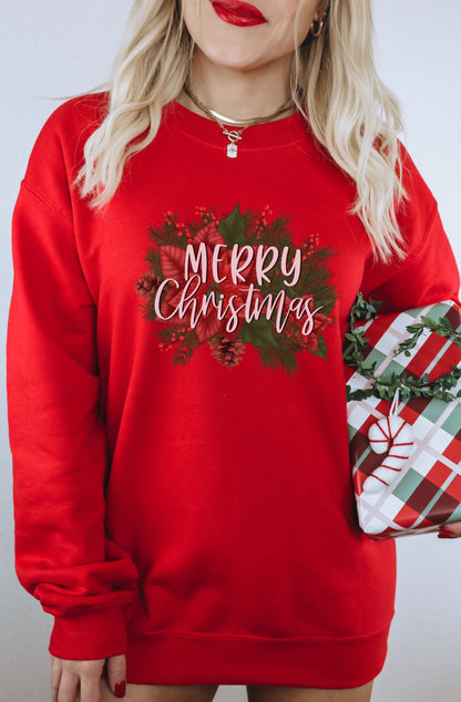 Festive Merry Christmas Sweatshirt for Holiday Cheer