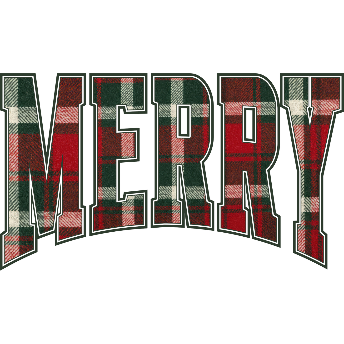 Festive Merry Plaid Design Holiday Decoration