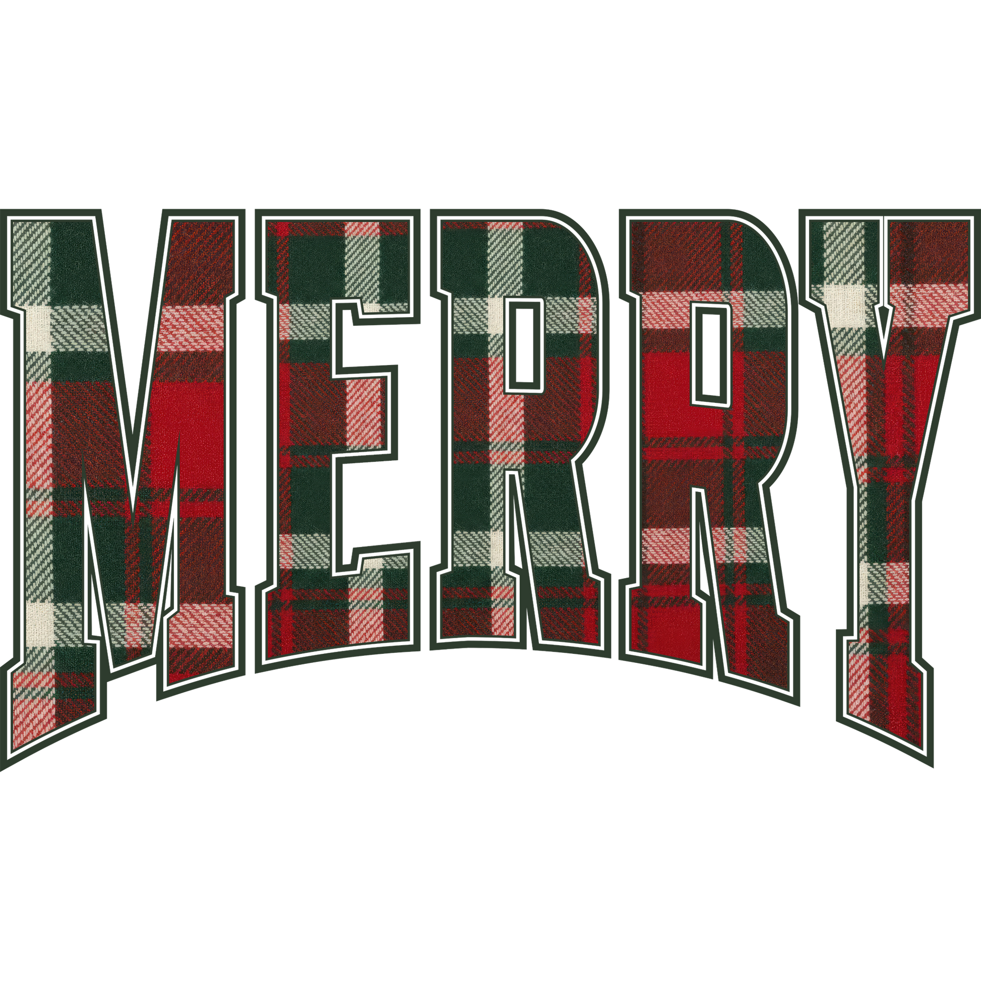 Festive Merry Plaid Design Holiday Decoration