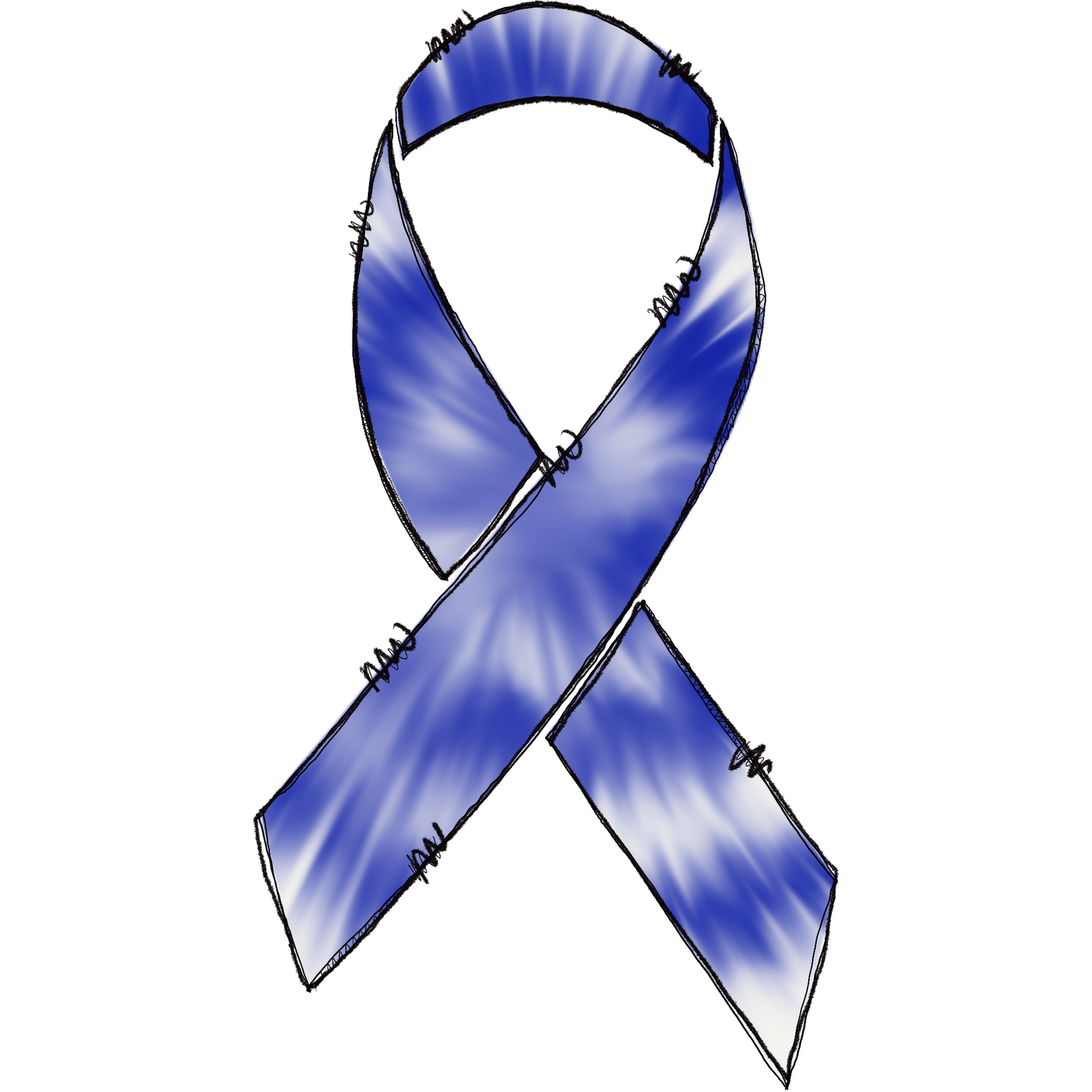 Vibrant Blue and White Ribbon Design Art Decor