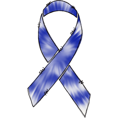 Vibrant Blue and White Ribbon Design Art Decor