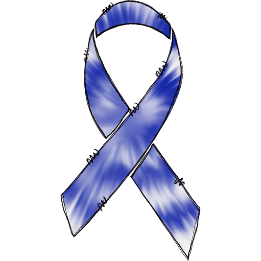 Vibrant Blue and White Ribbon Design Art Decor