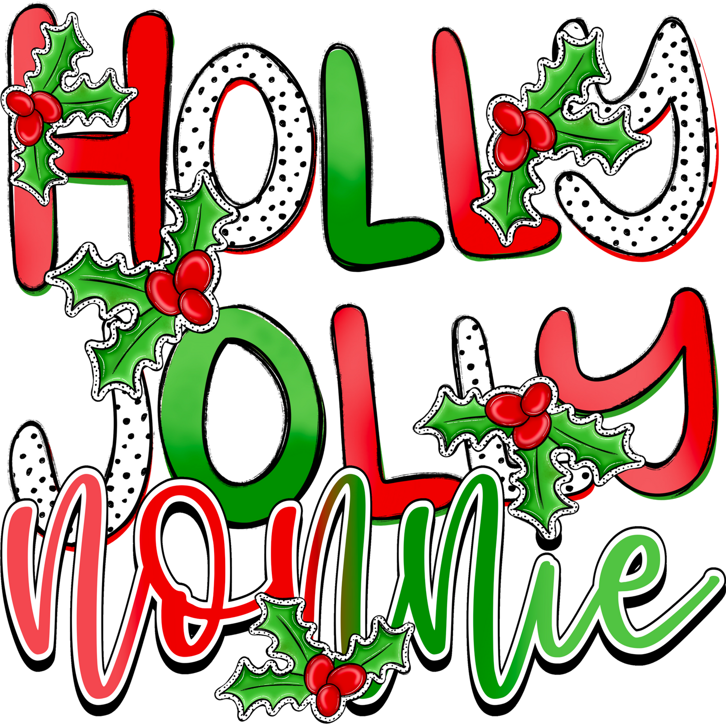 Holly Jolly Vow Me Christmas Graphic Design