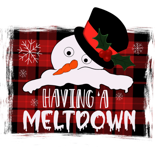 Snowman Having a Meltdown Plaid Design Product