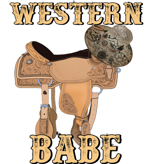 Western Babe Saddle with Hat Design Product