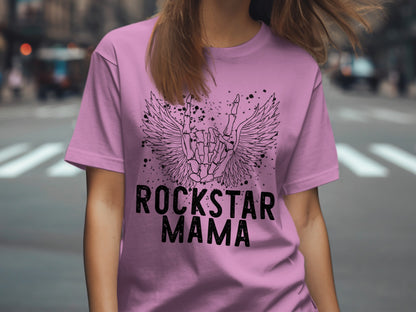 Rockstar Mama Graphic Tee Perfect for Music Lovers