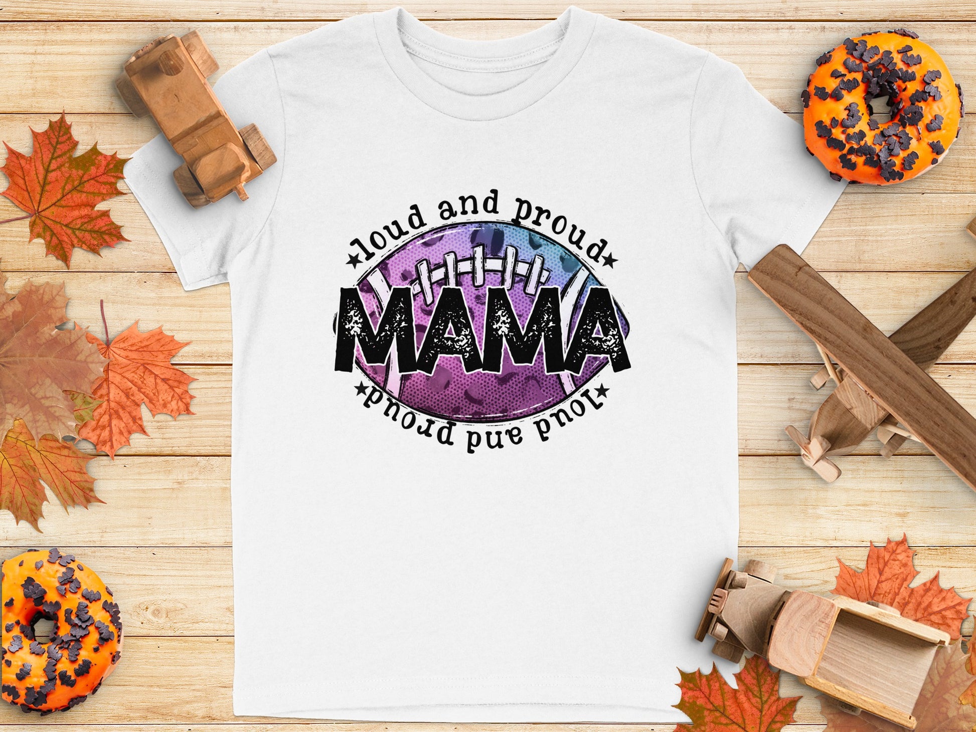 Loud And Proud Mama Football Graphic T-Shirt product