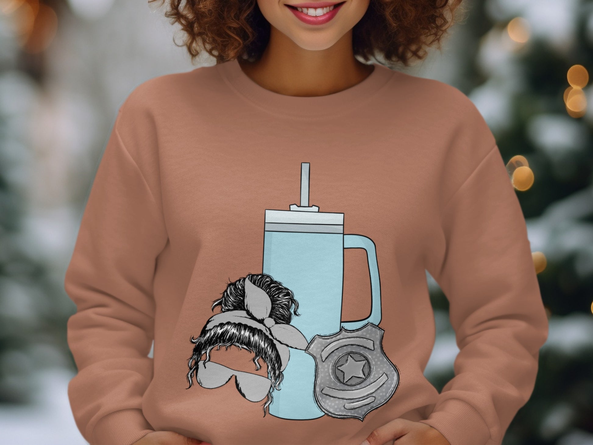 Cute Festive Mug and Accessories Graphic Sweatshirt