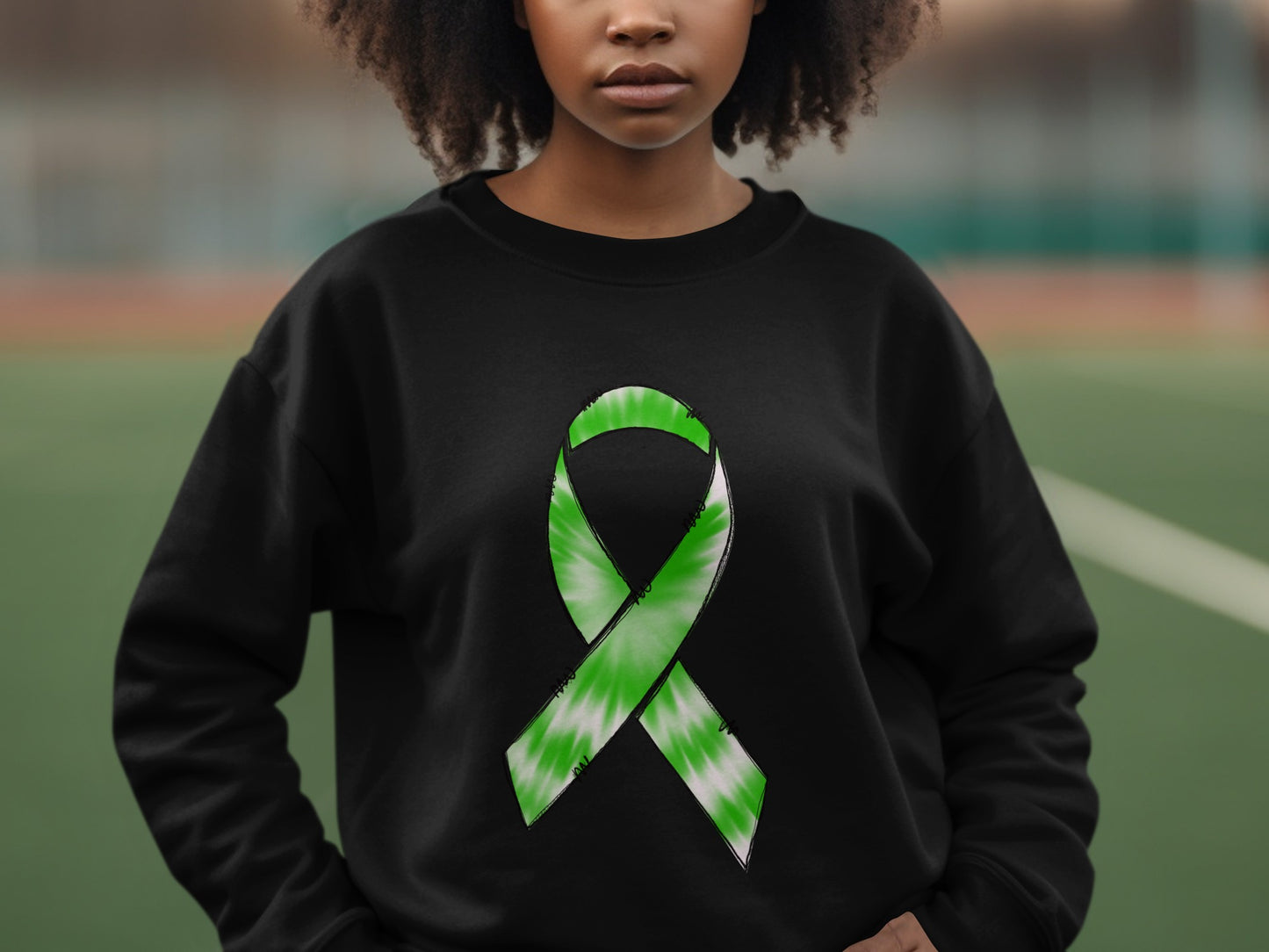 Green Awareness Ribbon Design Sweatshirt