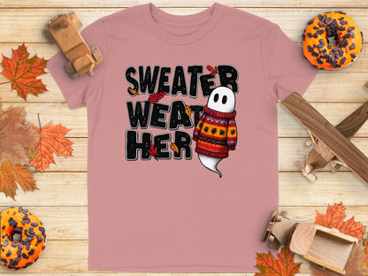 Sweater Weather Ghost Graphic Printed T-shirt