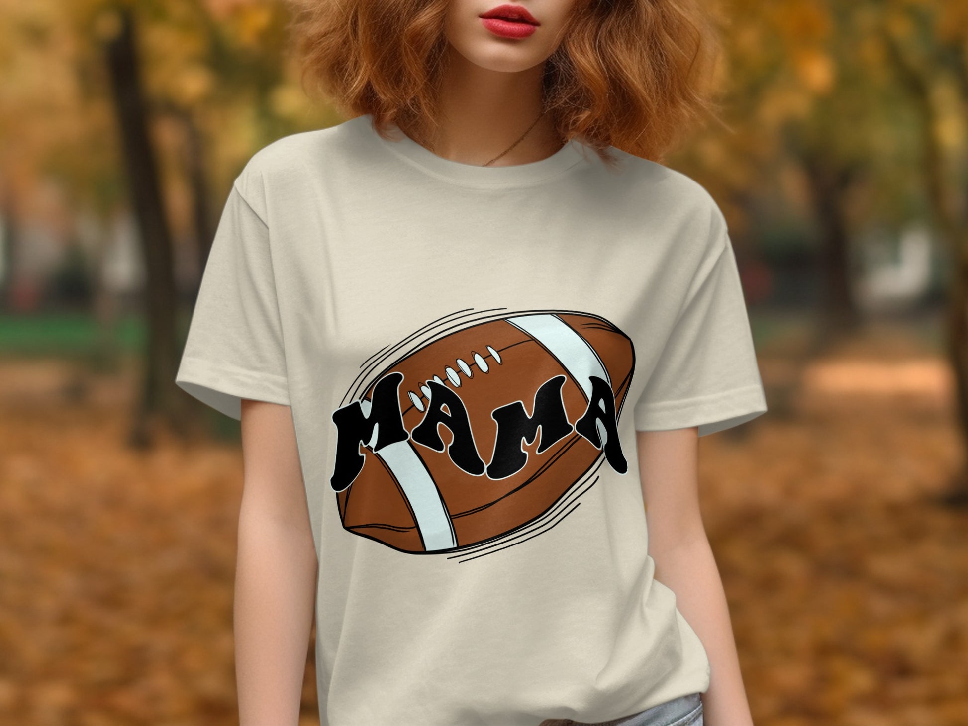 Mama Football Graphic Tee Casual Shirt product type