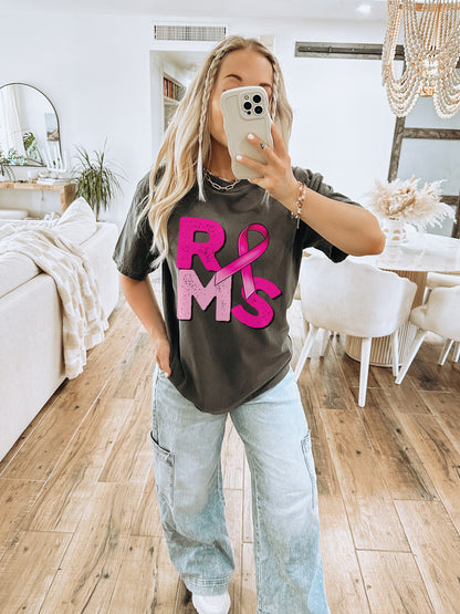 Stylish Pink Ribbon T-Shirt for Awareness Campaign