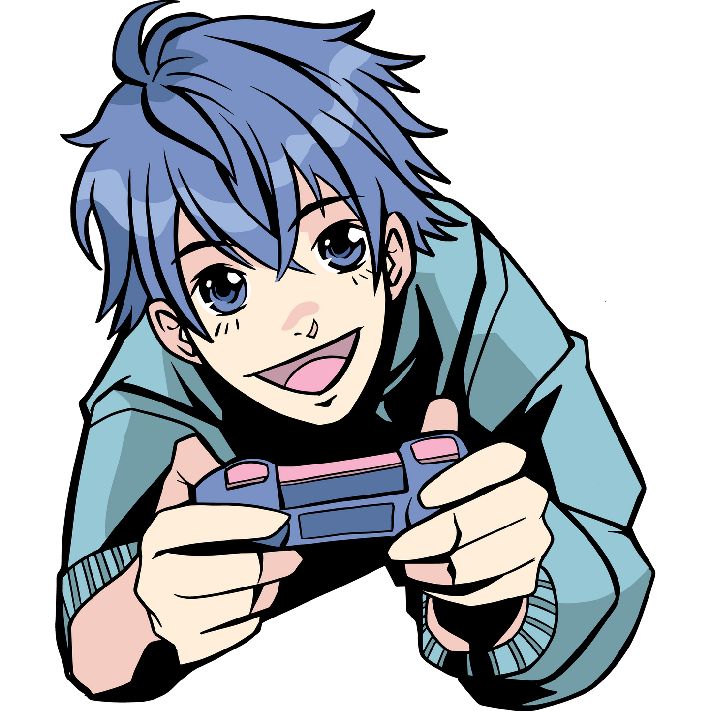 Fun Gaming Anime Blue-haired Cartoon Merchandise