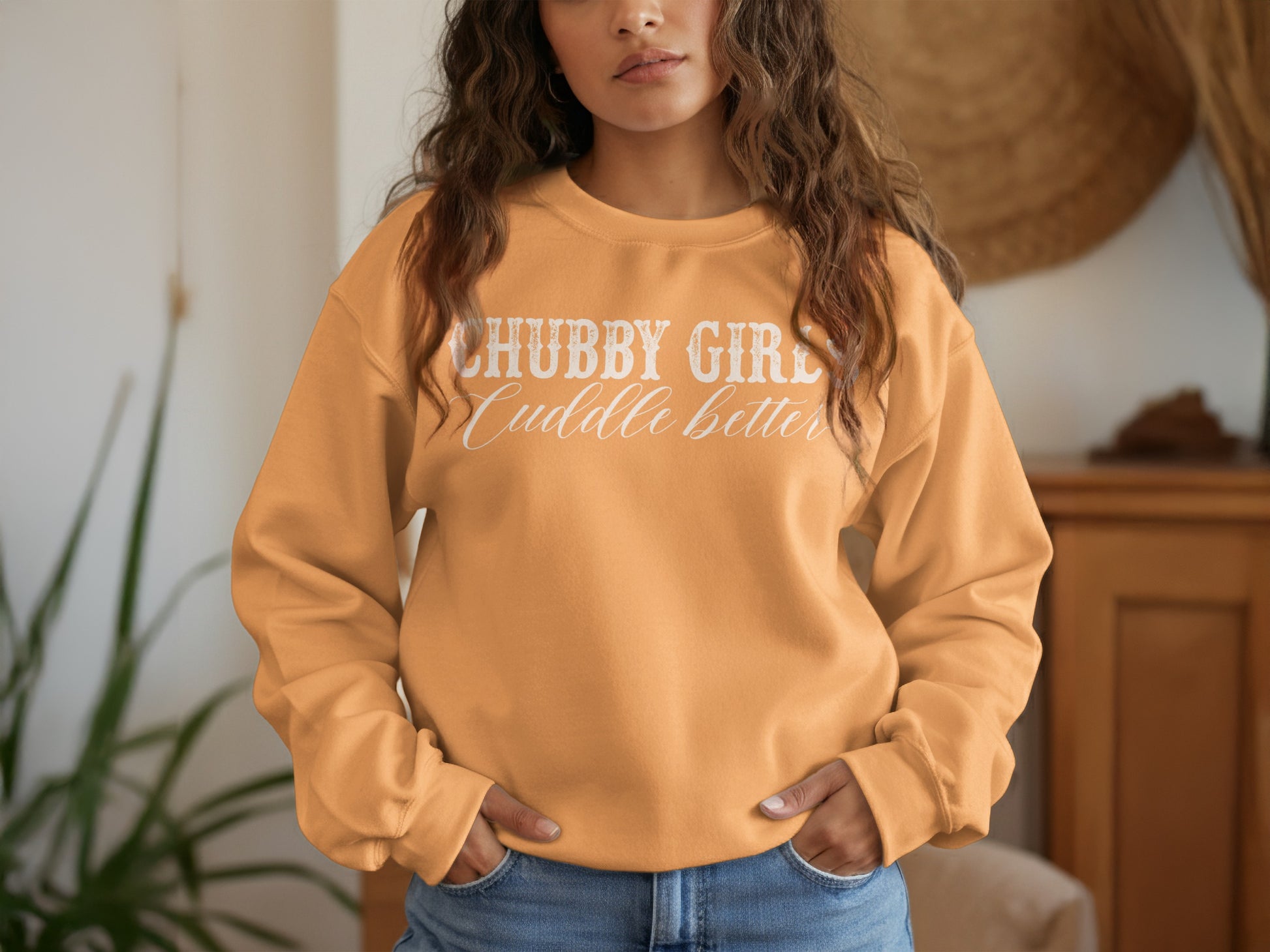 Chubby Girls Cuddle Better Printed Sweatshirt