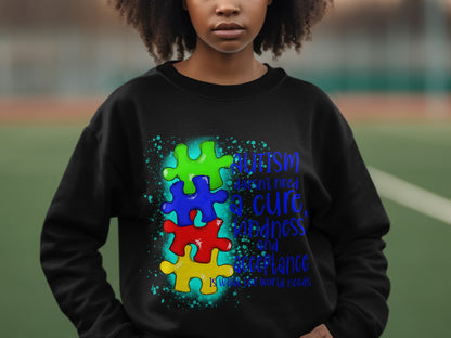 Autism Cure Kindness Acceptance Puzzle Piece Shirt