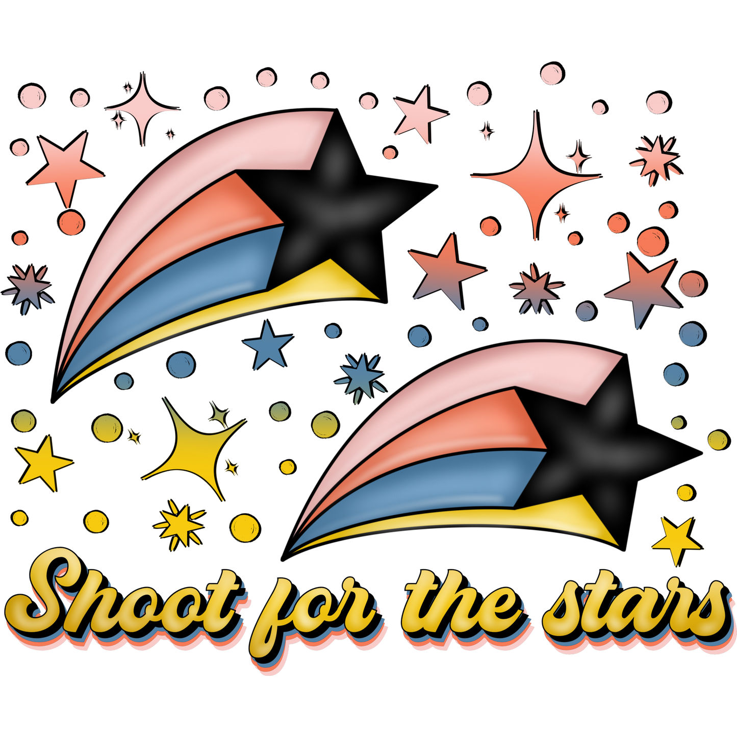Shoot for the stars with colorful shooting stars product
