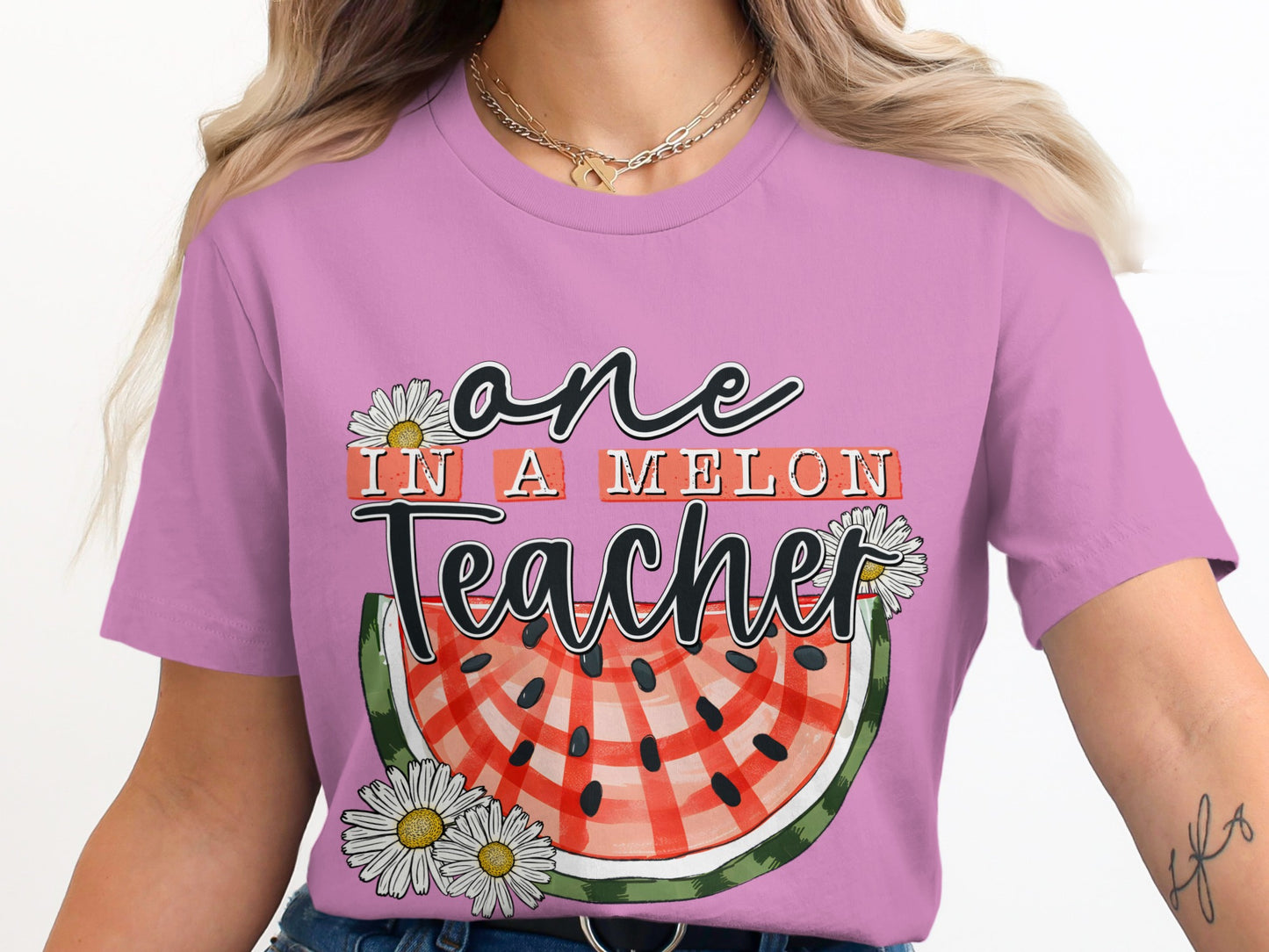 One in a Melon Teacher Graphic T-shirt