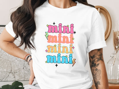 Colorful Mini Graphic Design Casual Tee