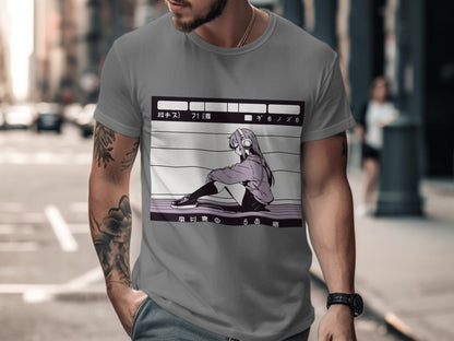 Trendy Anime Character Graphic Design T-shirt