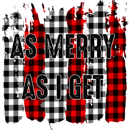 AS MERRY AS I GET Plaid Check Design product