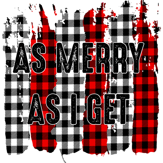 AS MERRY AS I GET Plaid Check Design product