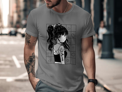 Gothic Anime Girl Graphic Tee for Unique Fashion