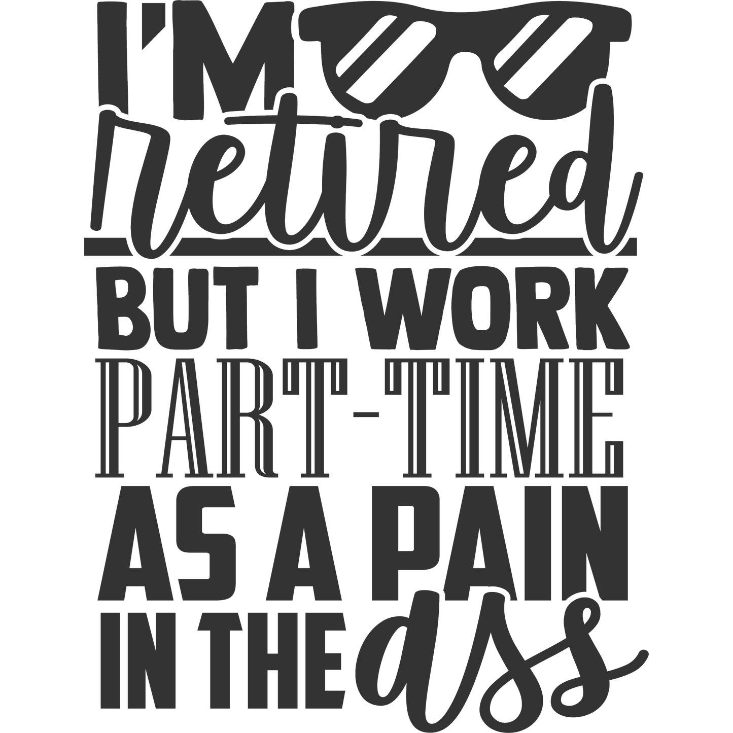 I'm Retired But I Work Part-Time Funny Sign