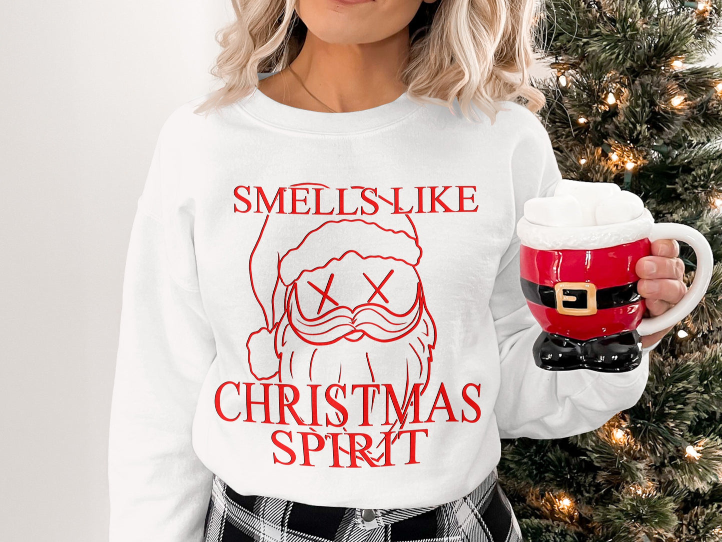 Christmas Spirit Sweatshirt Smells Like Christmas