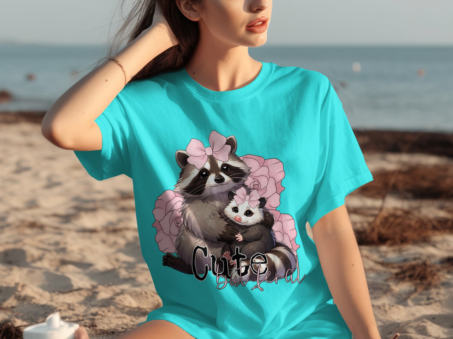 Cute Raccoon Family Graphic Tee