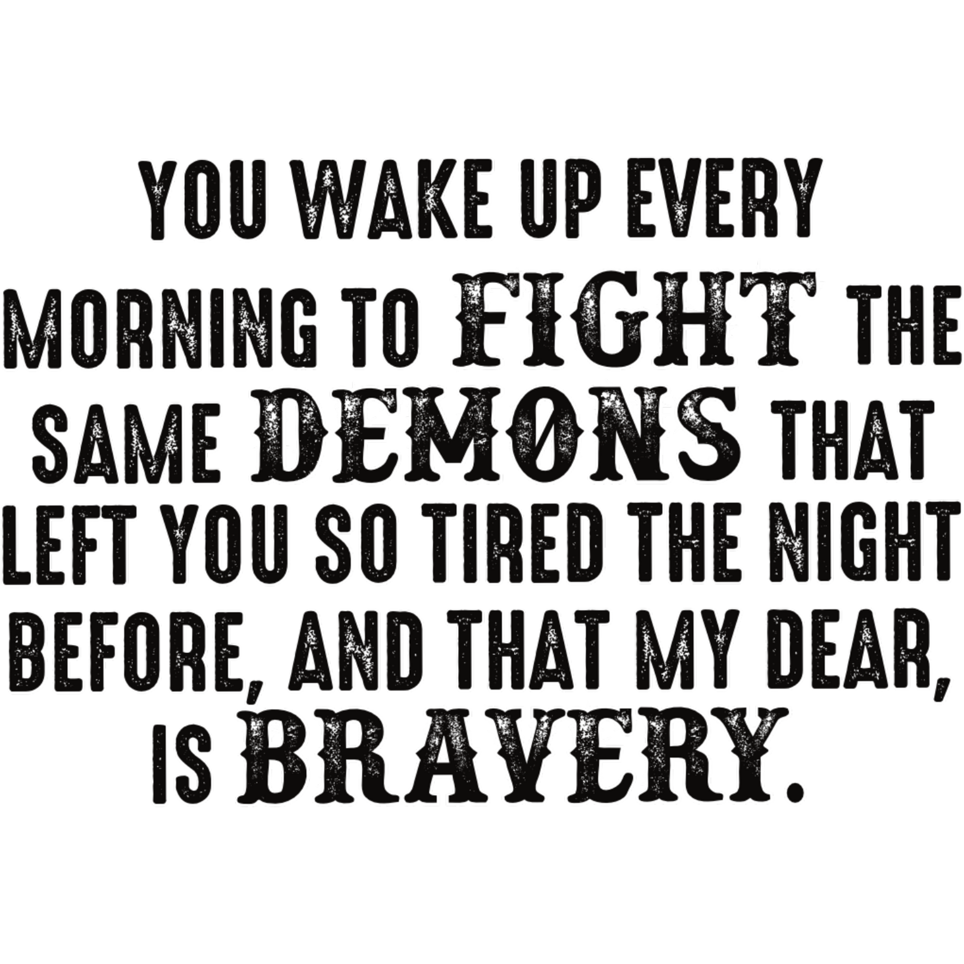 Motivational Quote Bravery Wall Art Decor Product