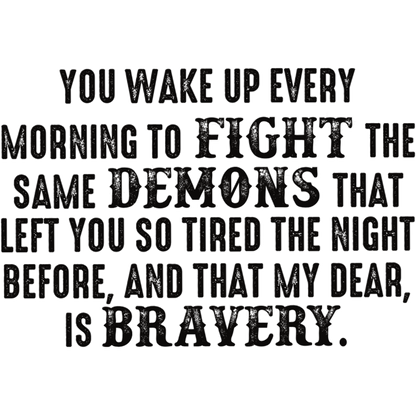 Motivational Quote Bravery Wall Art Decor Product
