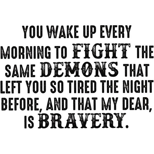 Motivational Quote Bravery Wall Art Decor Product