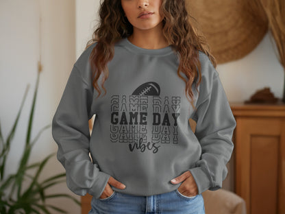Game Day Vibes Football Theme Graphic Sweatshirt Product