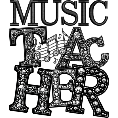 Sparkling Crystal Music Teacher Graphic Design Product