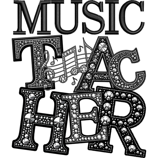 Sparkling Crystal Music Teacher Graphic Design Product