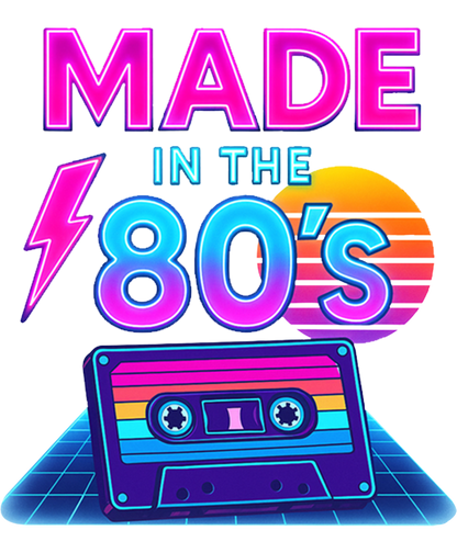 Retro Made in the 80's Vintage Cassette Tape Art