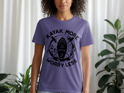Kayak More Worry Less Graphic T-Shirt Online