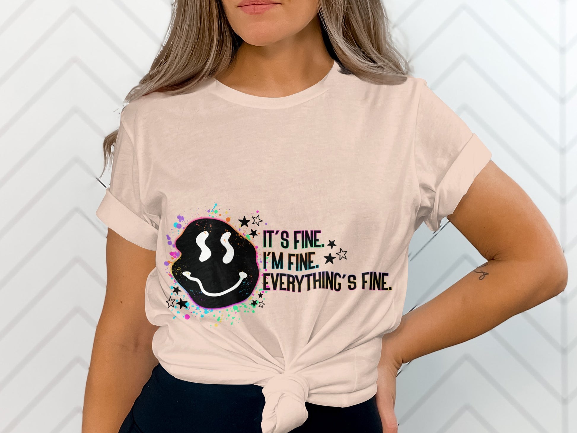 It's Fine I'm Fine Everything's Fine Graphic Tee