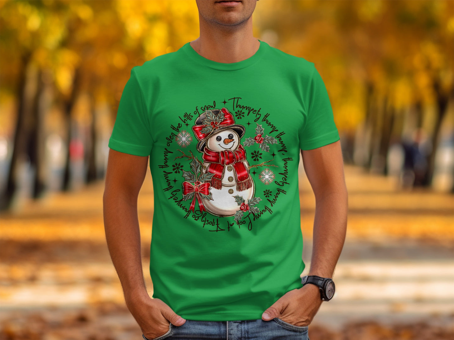 Festive Snowman Tee with Holiday Greetings Product