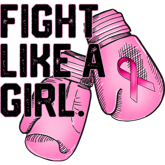 Fight Like A Girl Pink Boxing Gloves Breast Cancer Awareness
