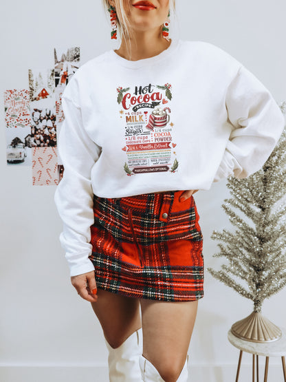 Festive Hot Cocoa Guide Sweatshirt for Holiday Season