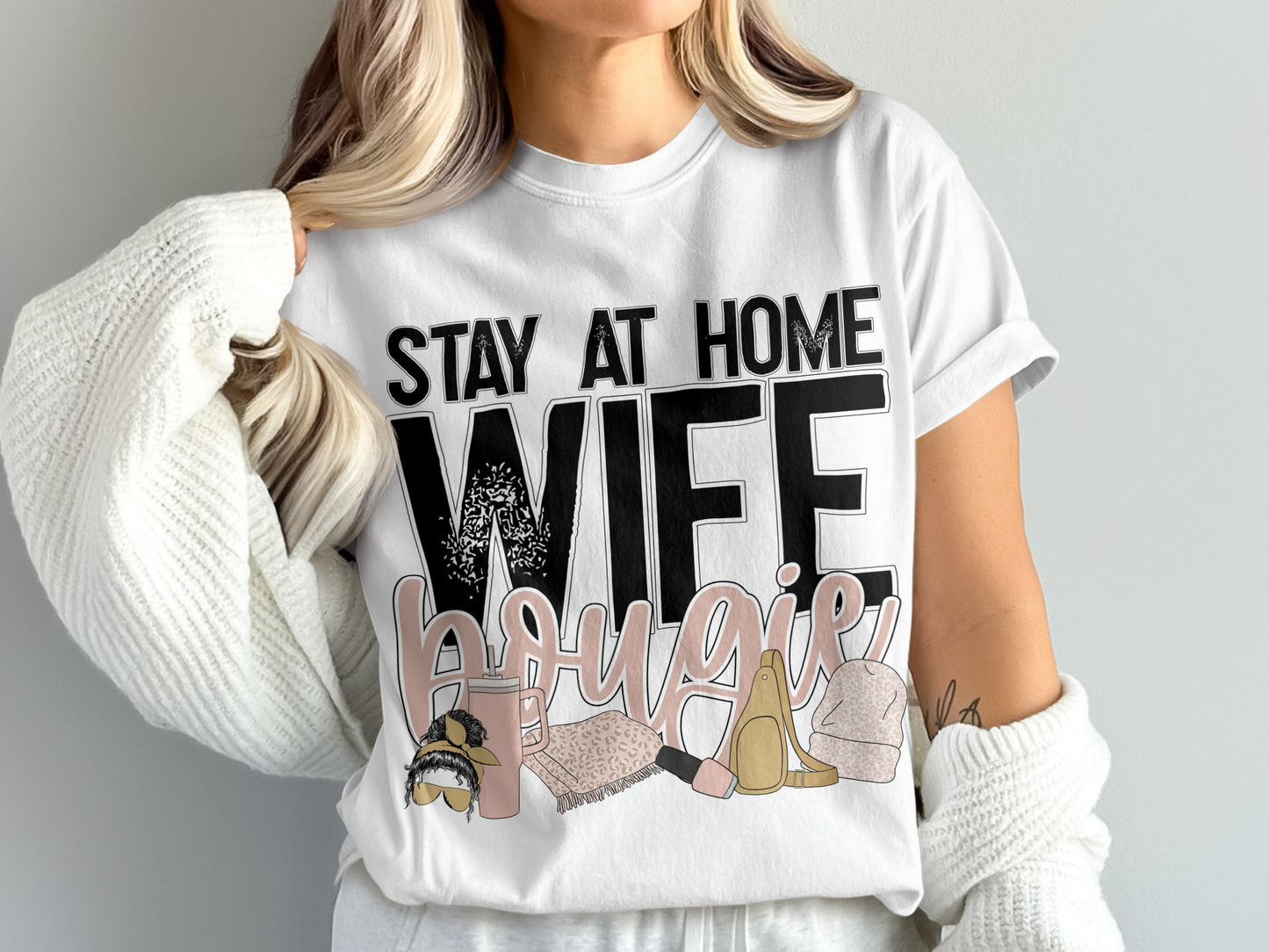 Stay at Home Wife Bougie Graphic Tee for Women