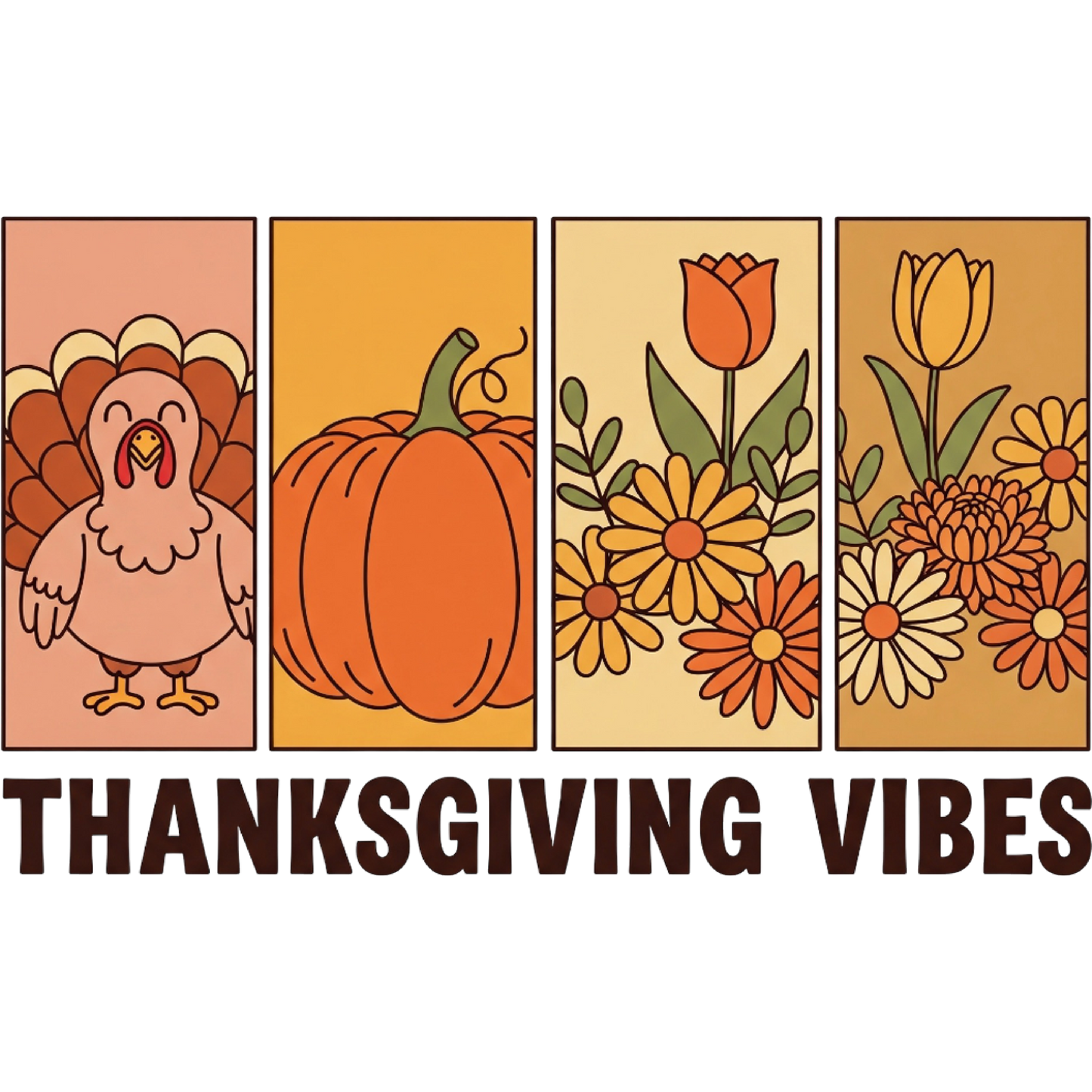 Charming Thanksgiving Vibes Fall Decor Wall Art