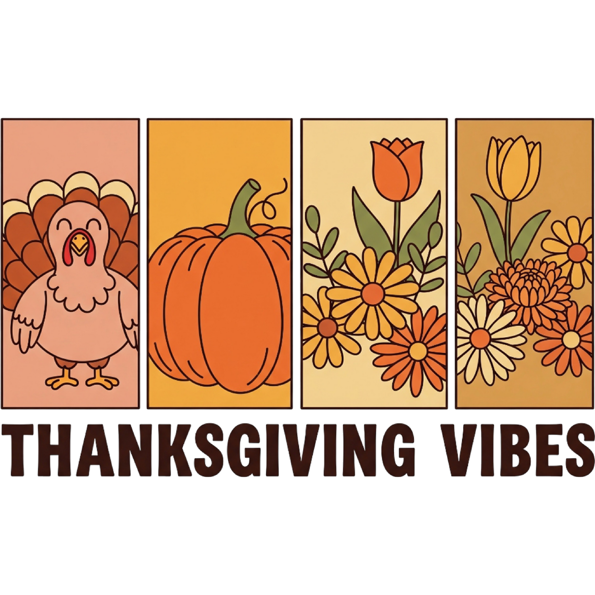 Charming Thanksgiving Vibes Fall Decor Wall Art