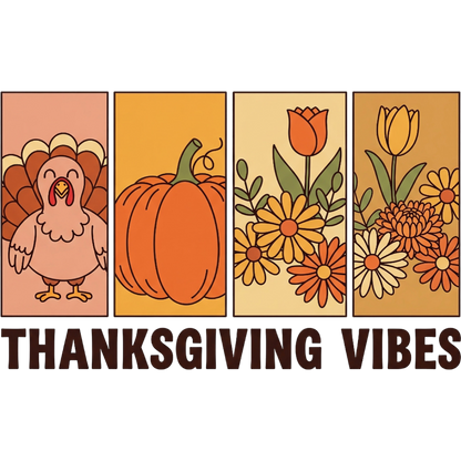 Charming Thanksgiving Vibes Fall Decor Wall Art
