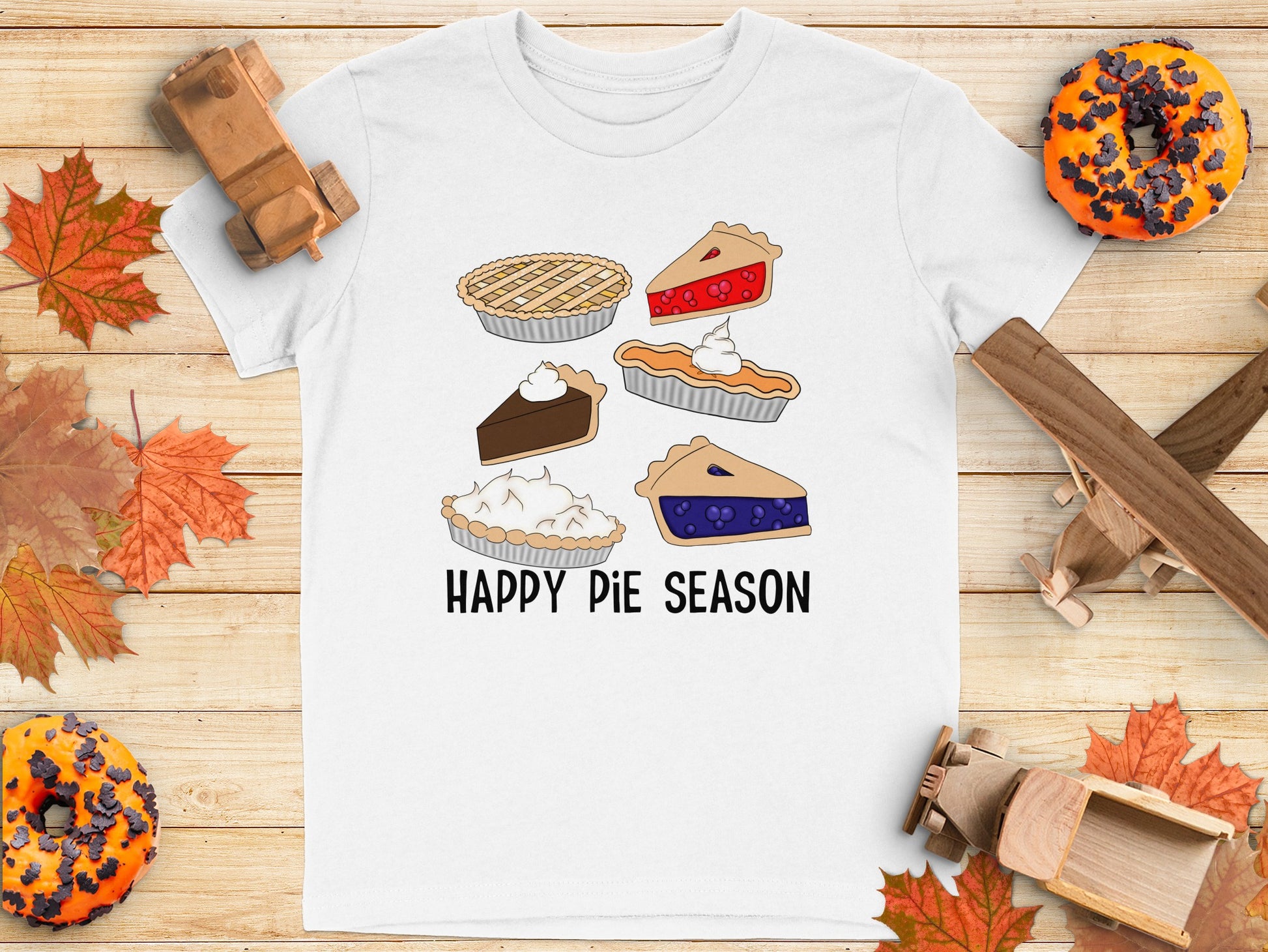 Happy Pie Season Graphic Print T-Shirt
