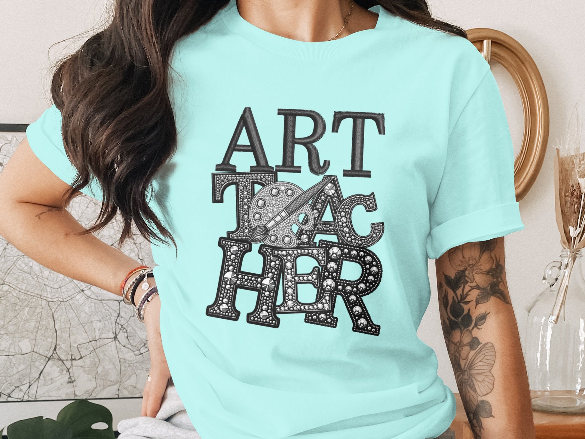 Comfortable Casual Art Teacher Graphic T-shirt