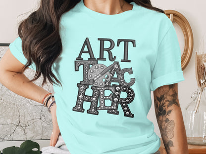 Comfortable Casual Art Teacher Graphic T-shirt