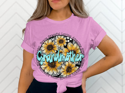 Brave Graceful Loving Amazing Grandmother Shirt
