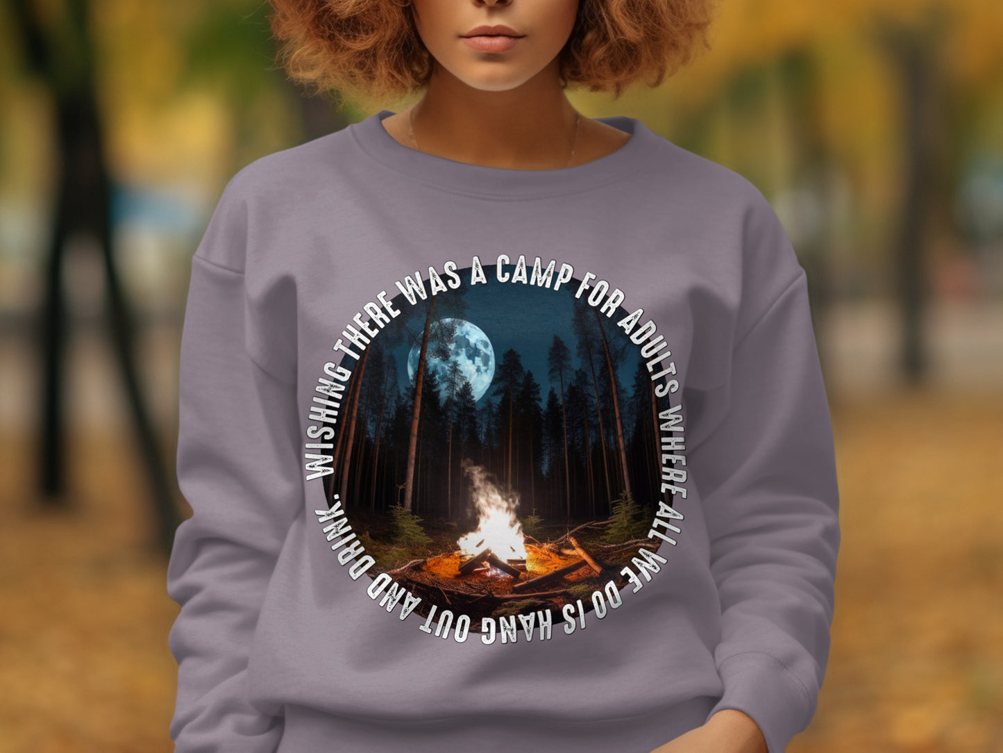Wishing There Was A Camp For Adults Cozy Sweatshirt